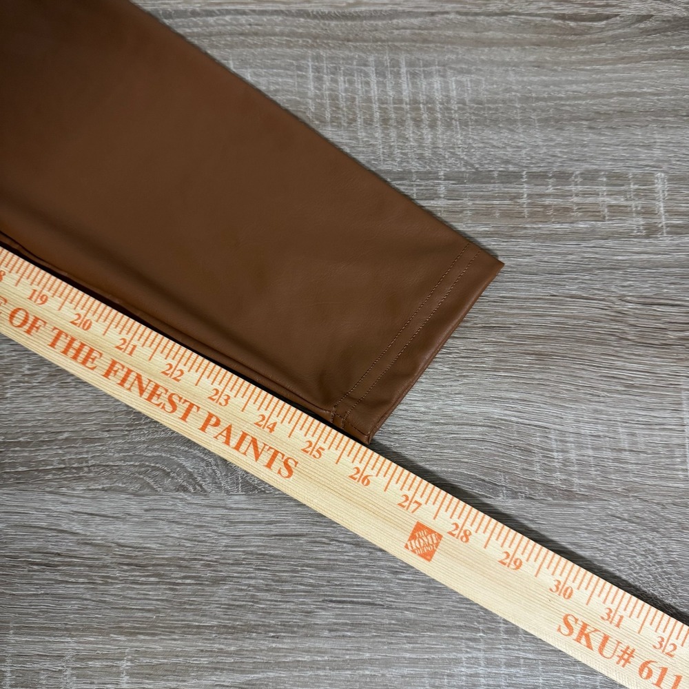 OFFLINE by Aerie Real Luxe Faux Leather High Rise Leggings Brown L Short - Picture 5 of 5